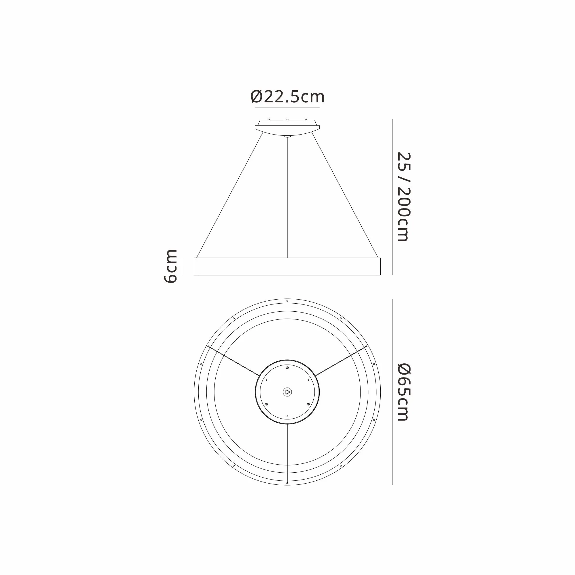 Niseko II Ring Pendant 65cm 50W LED Wood M8575  Mantra Niseko II Wood